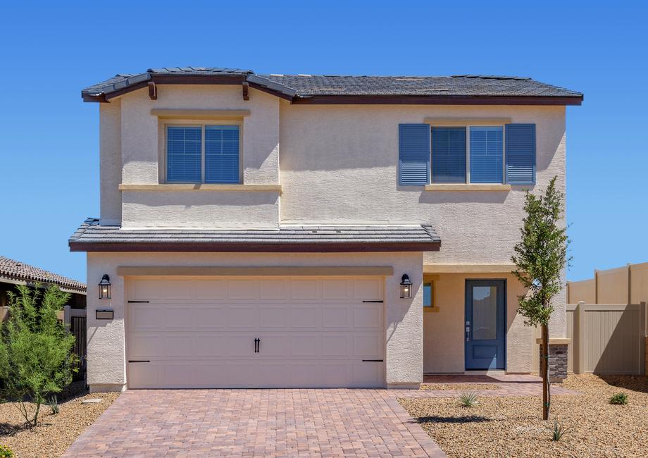 The Hawthorne is beautiful two-story plan with stucco.