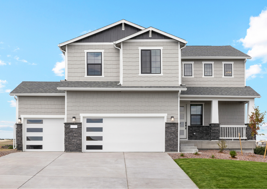 The Glenwood is a beautiful two-story home with a siding exterior.