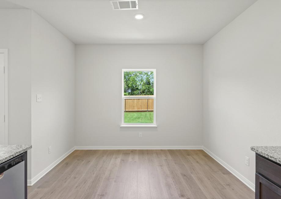 The dining room of the Colorado plan sits right off of the kitchen.