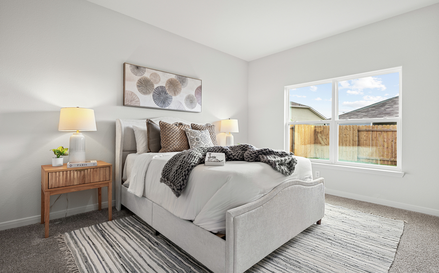 The master bedroom is spacious.