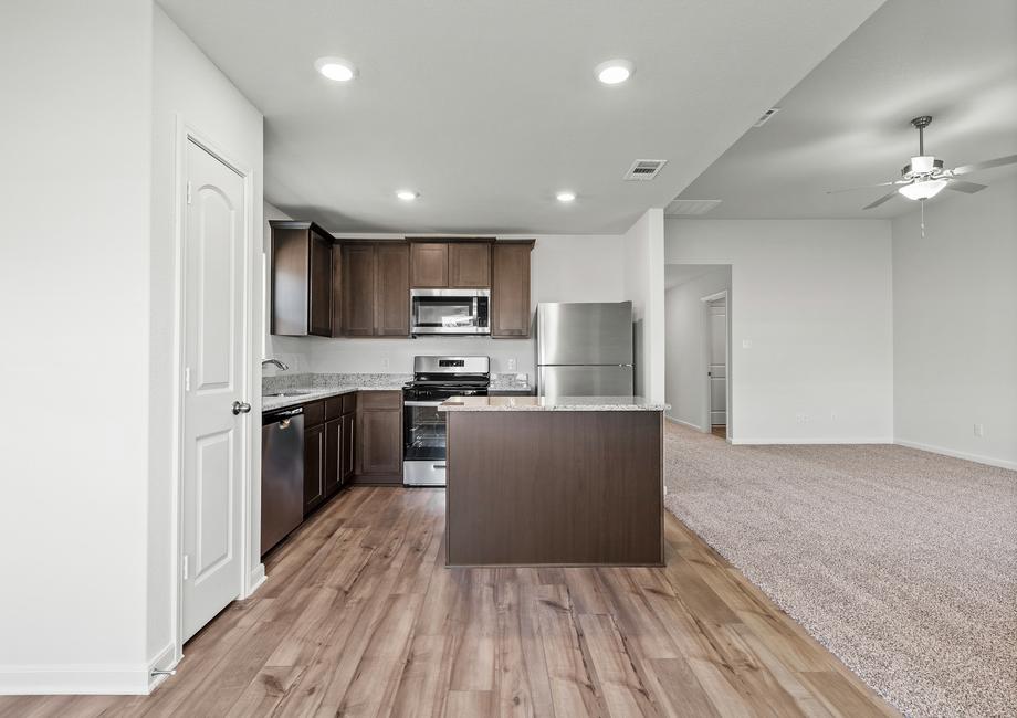 The kitchen of the Blanco has energy-efficient appliances.