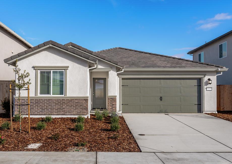 The Blazer is a beautiful home with stucco and brick.