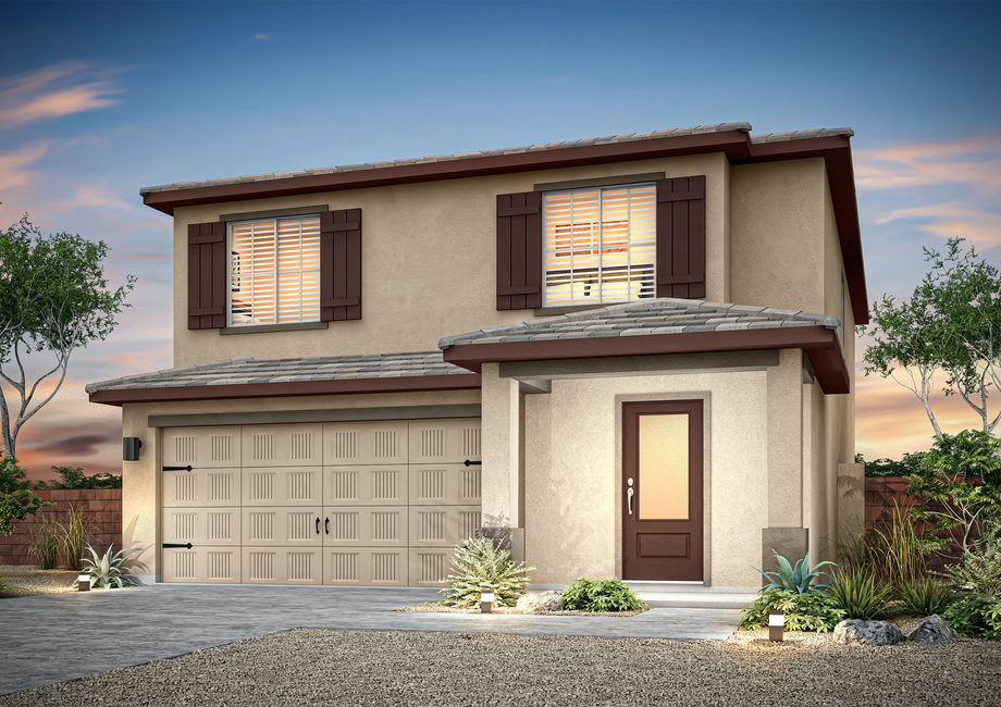 Rendering of the Palo Verde floor plan at dusk