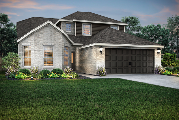 Dusk rendering of the Willow plan 