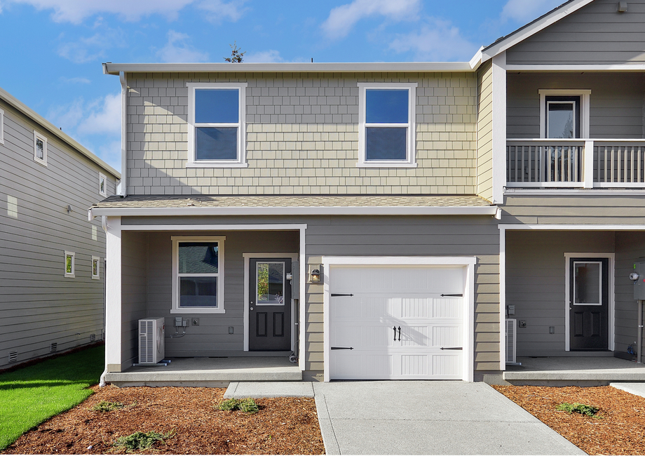 The homes are rear loading with the driveway in the back of the home.