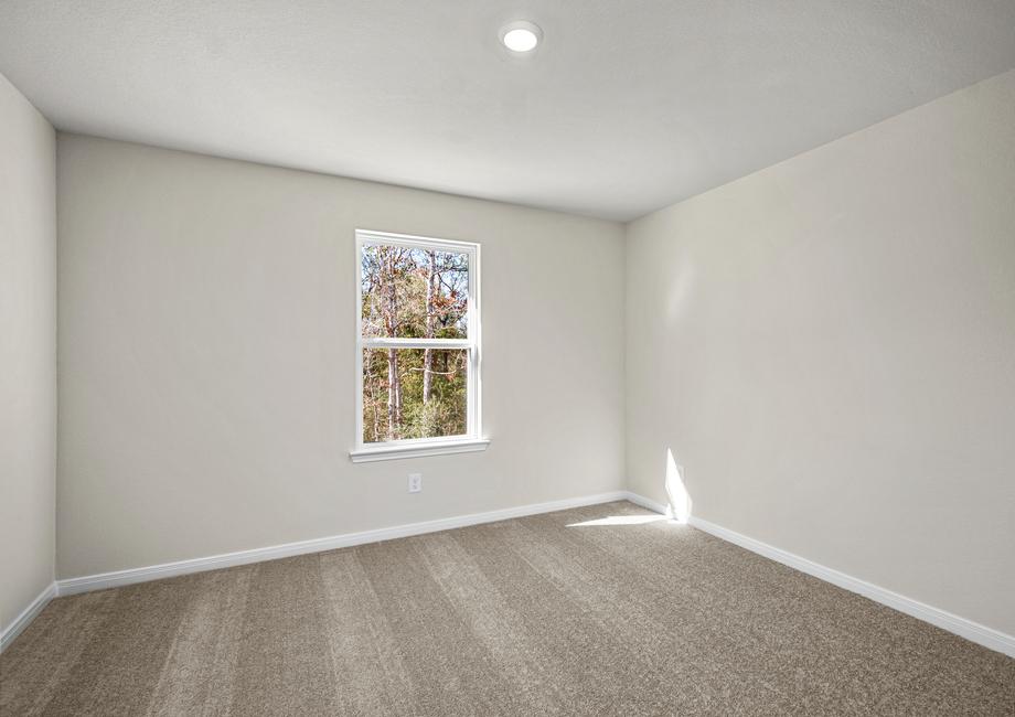 The willow has three spacious bedrooms upstairs each with its own walk-in closet.