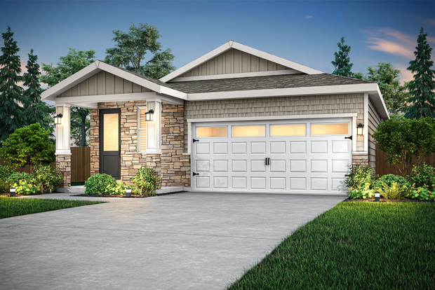 Rendering of the Aspen C at dusk.