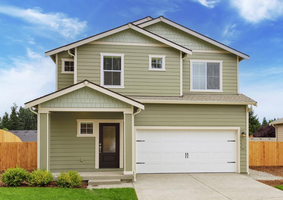 The Cypress is a two story home with siding.