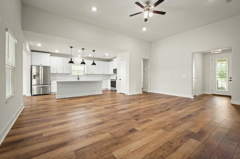The open layout provides the ideal space for entertaining.