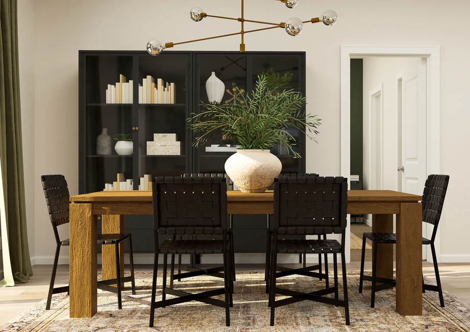 Rendering of the dining room.