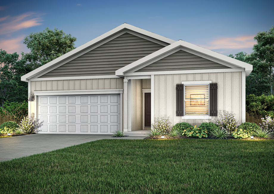The Gunnison is a beautiful single story home with siding.