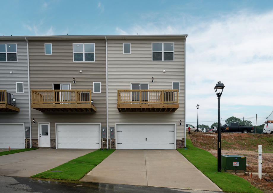 The back of the Holly townhome. 