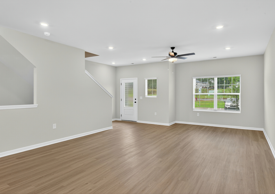 The living room is spacious. 