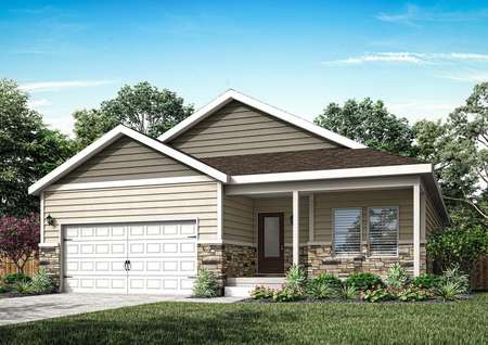 The Ascent is a beautiful single story home siding.