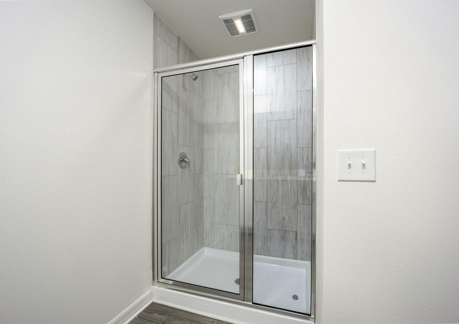 Enjoy a step-in shower in the master bathroom