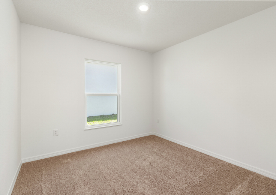 Lush carpet is featured in each bedroom