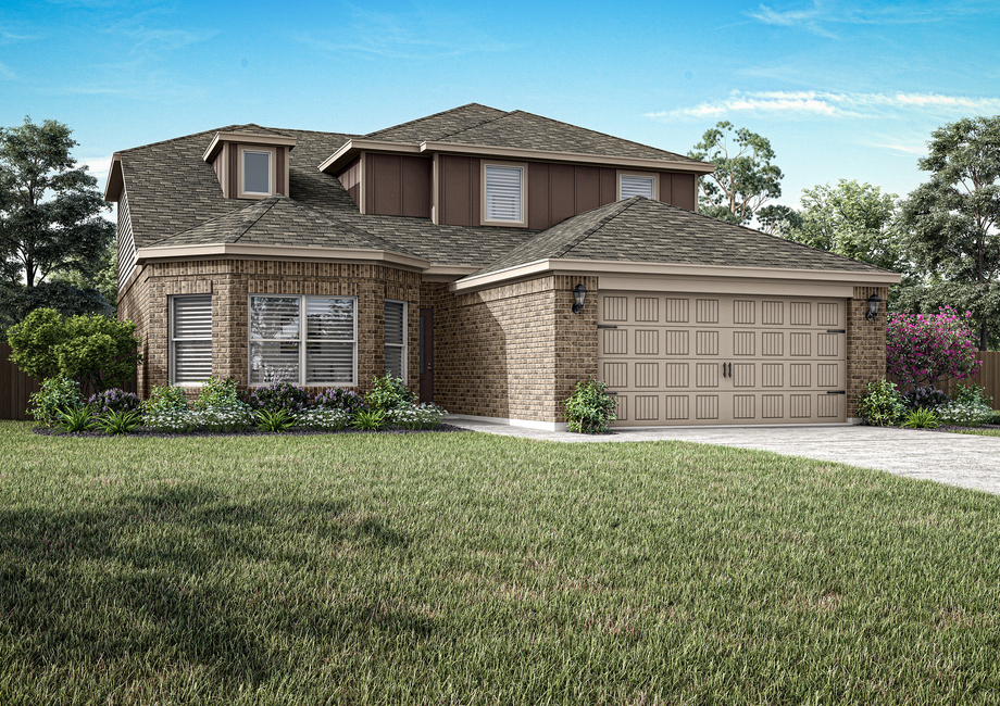 The Gideon is a beautiful, two-story, brick home.