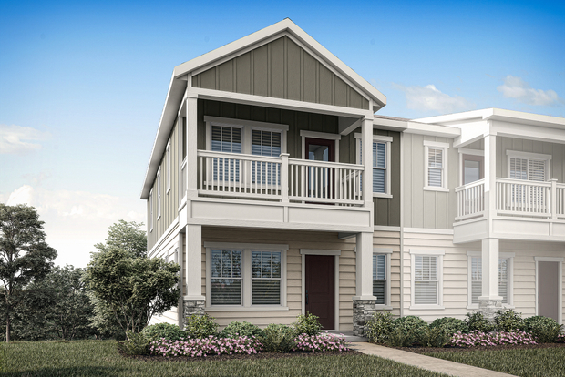 The Opal is a beautiful two story home with siding.