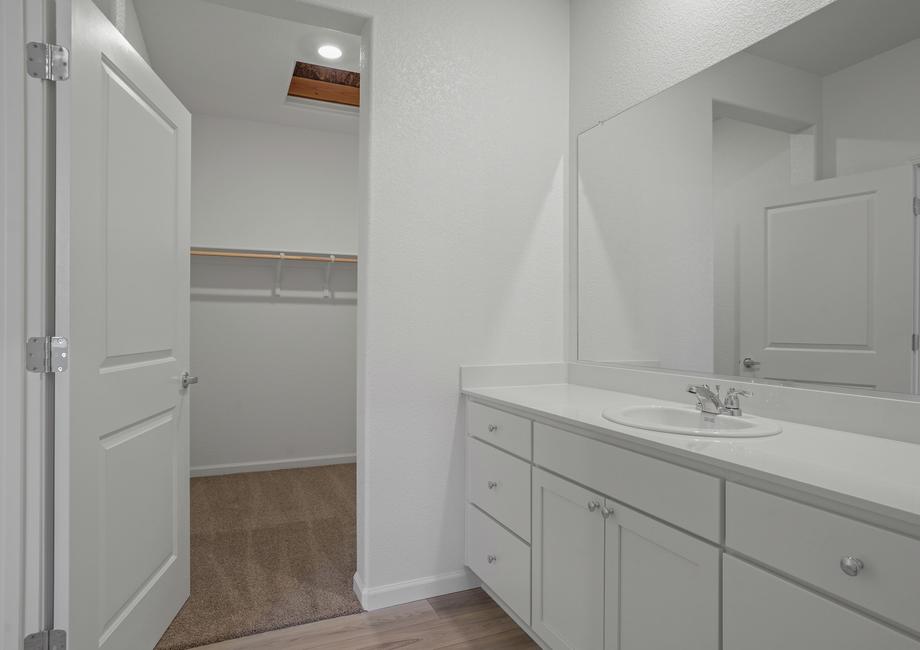 Bathroom with large walk-in closet