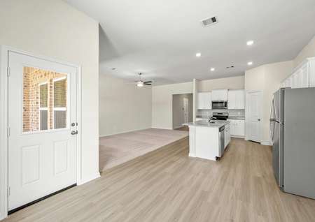 The Kendall has an incredible open layout with the kitchen open to the dining room and family room. 