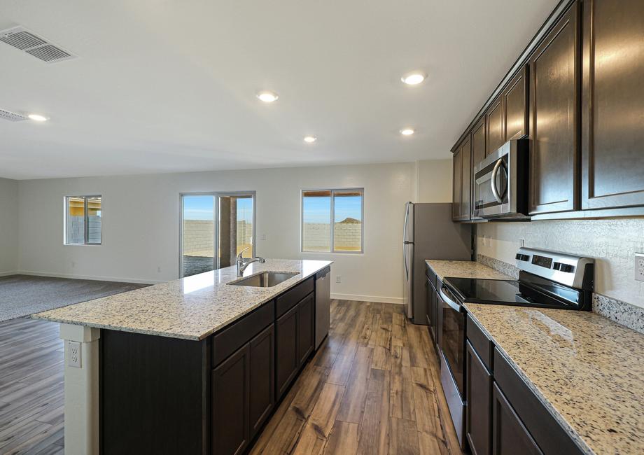 You will love this breakfast bar that overlook the living area.