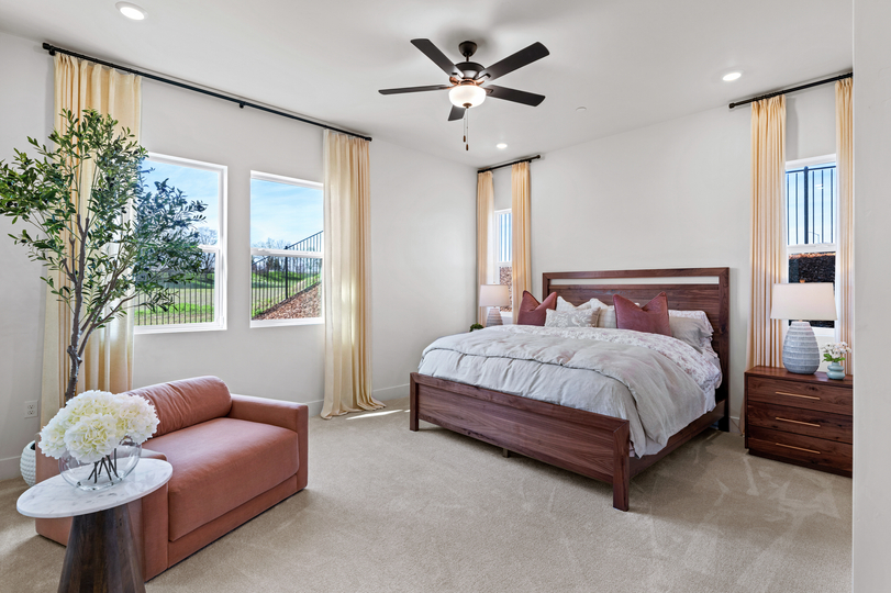 Peaceful master bedroom.