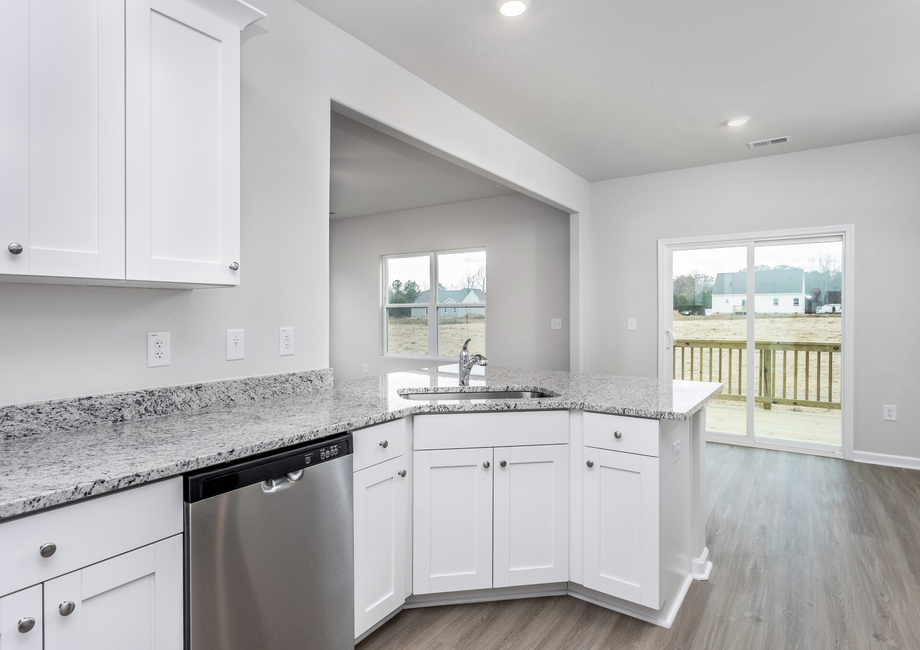 Spacious kitchen island