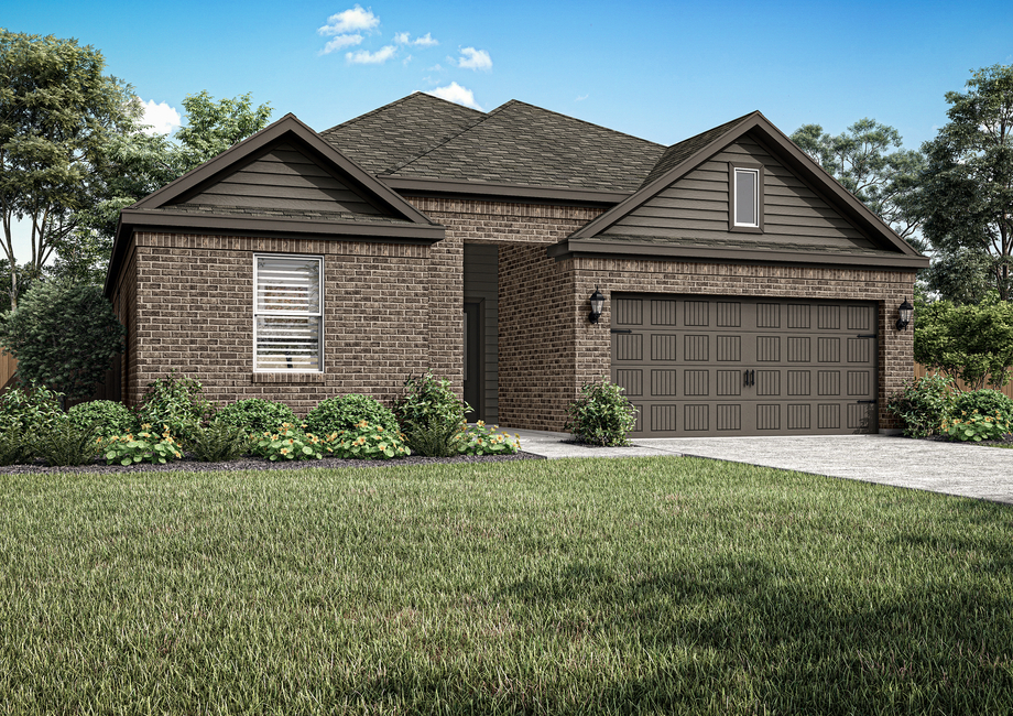 The Cassidy is a beautiful, one-story, brick home.