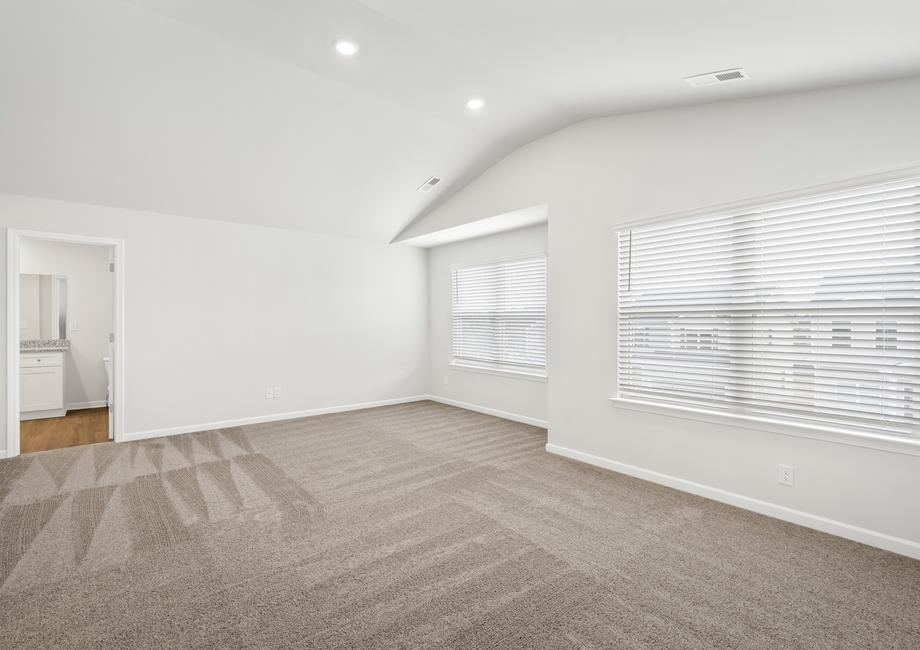 Soak up all of the bright, natural light in the spacious master bedroom