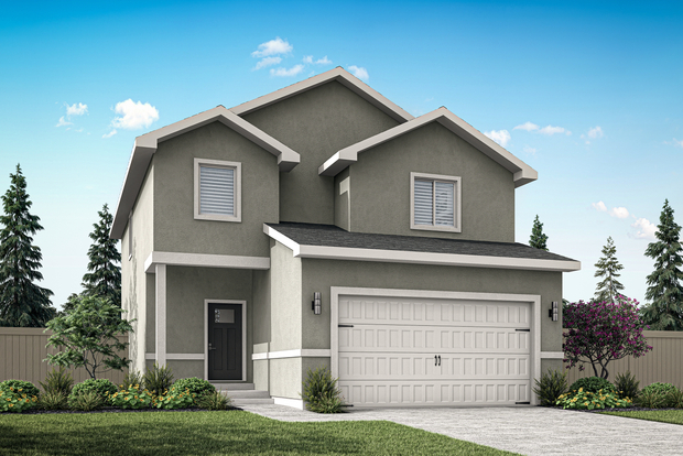 The Delano is a beautiful two-story floor plan with three bedrooms, two and a half bathrooms and an attached two-car garage.