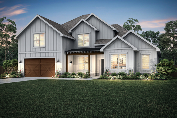 The Maxwell dusk exterior elevation.