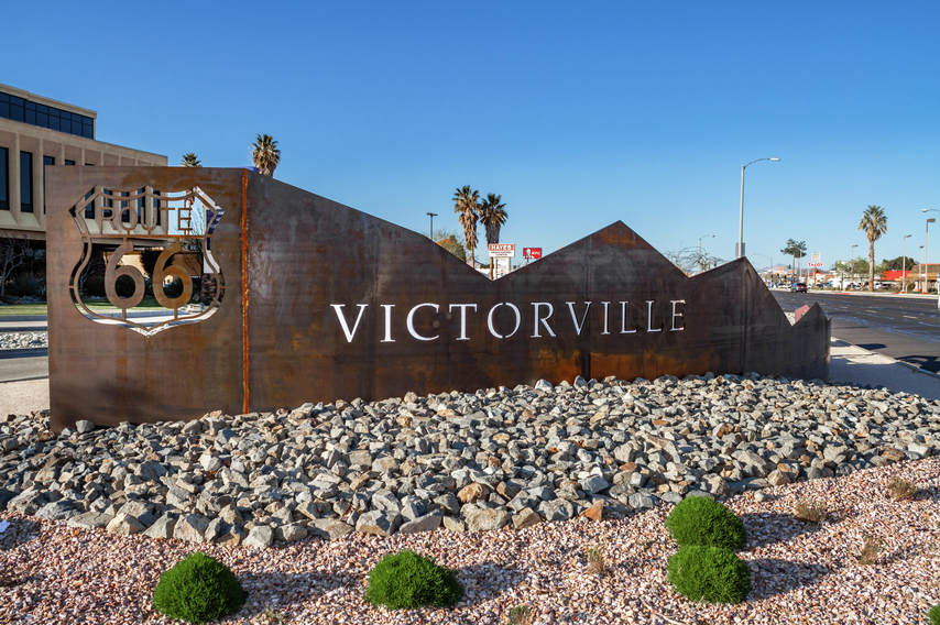 Victorville sign in Victorville, CA