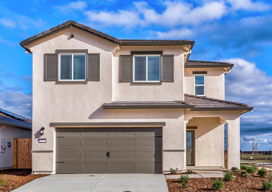 The Morgan is a beautiful home with stucco.