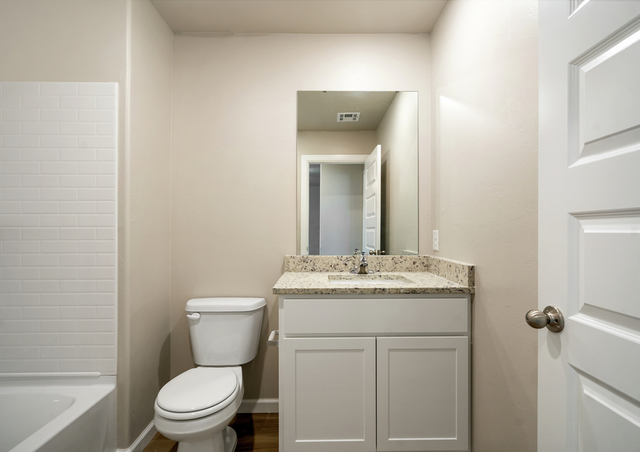 This floor plan comes with an additional bathroom perfect for guests to get ready.