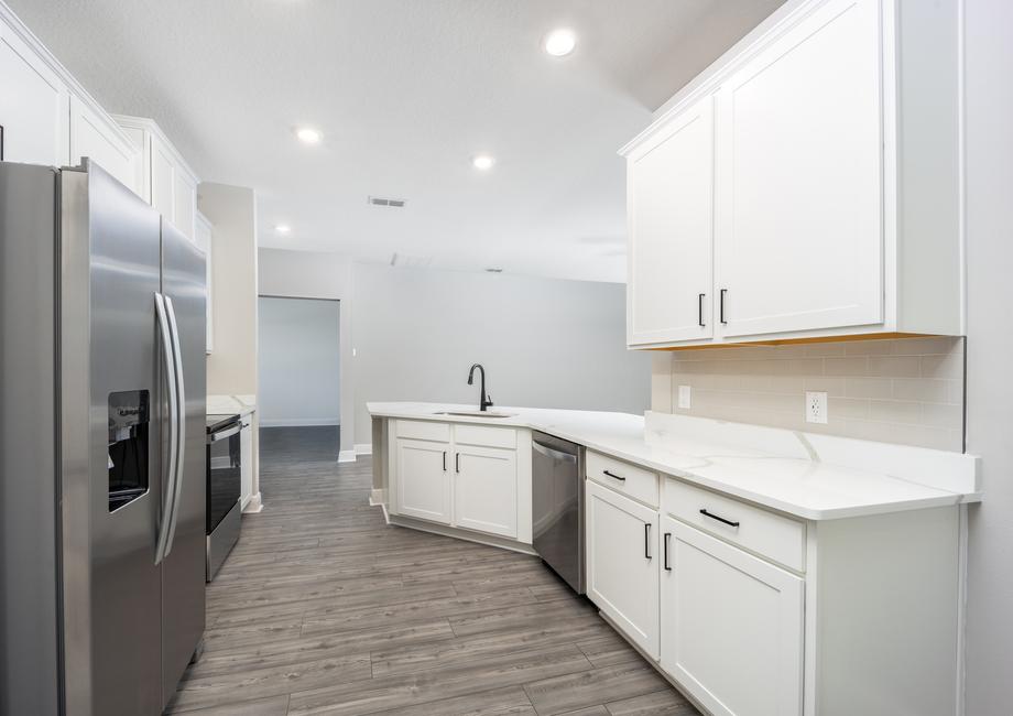 A kitchen filled with upgraded features and finishes