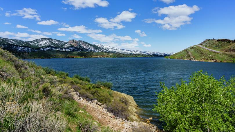 The beautiful Horsetooth Reservoir outside of Fort Collins, Colorado.