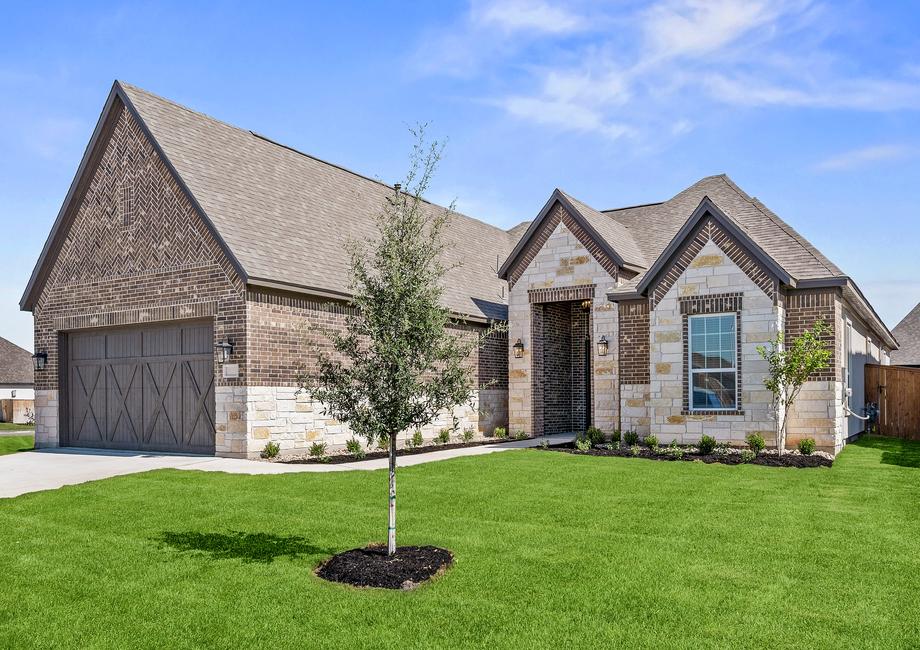 Angled exterior of the stunning Denham plan with an inviting porch.