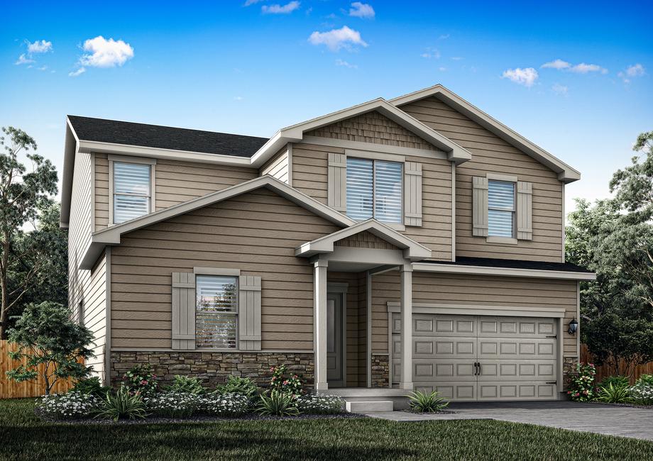 The beautiful San Juan floor plan is a two-story home.