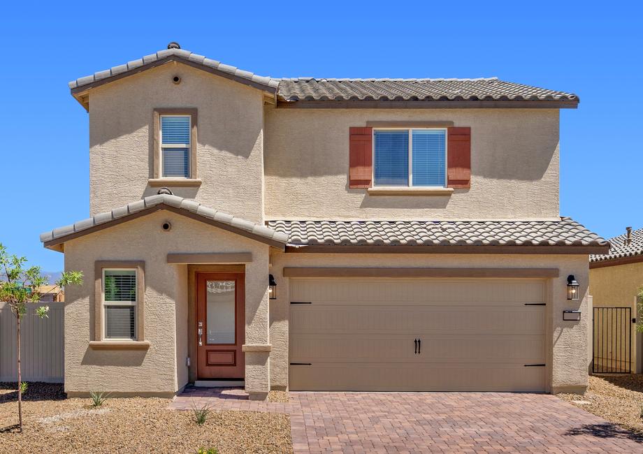 The Mesquite is a beautiful two story home with stucco