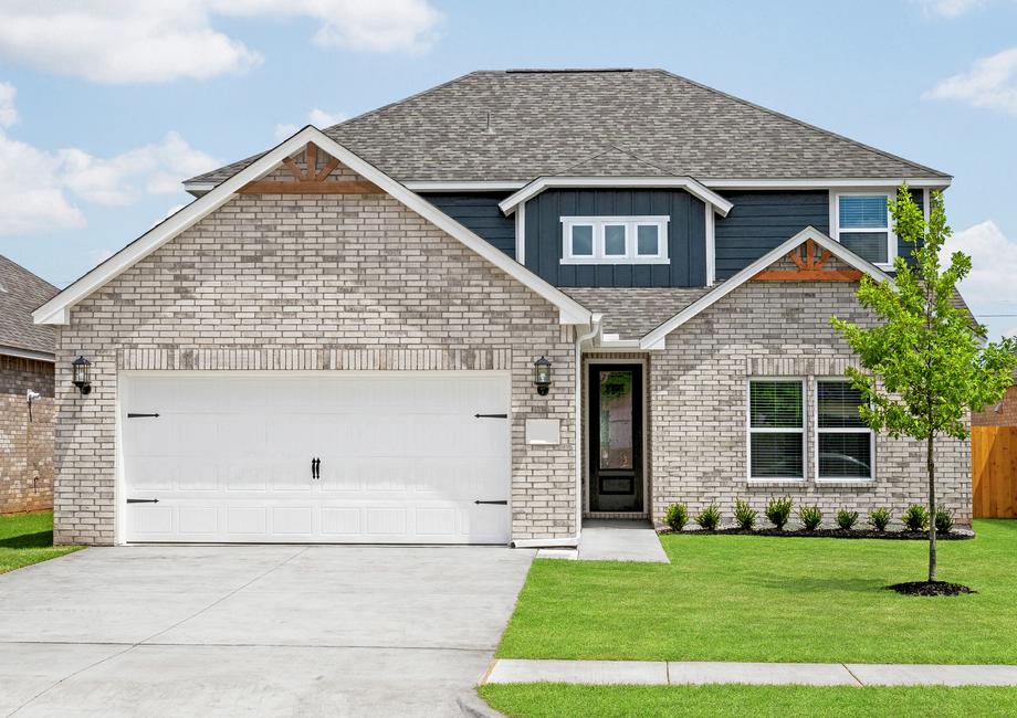 The Murray has a beautiful brick exterior with siding accents.