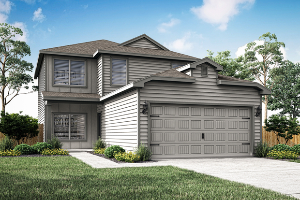 Rendering of the beautiful two-story Primrose with siding exterior.