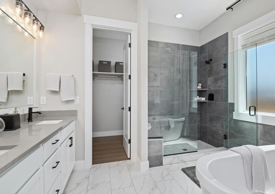 Enjoy a standalone tub and a walk-in shower in the master bath.