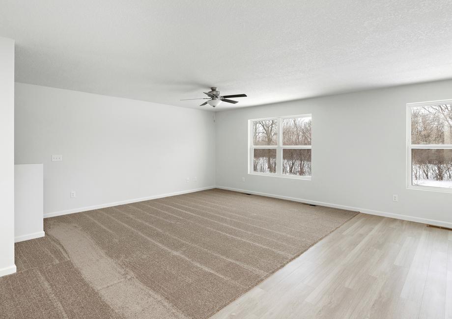 The Hennepin's spacious living room has space for any family