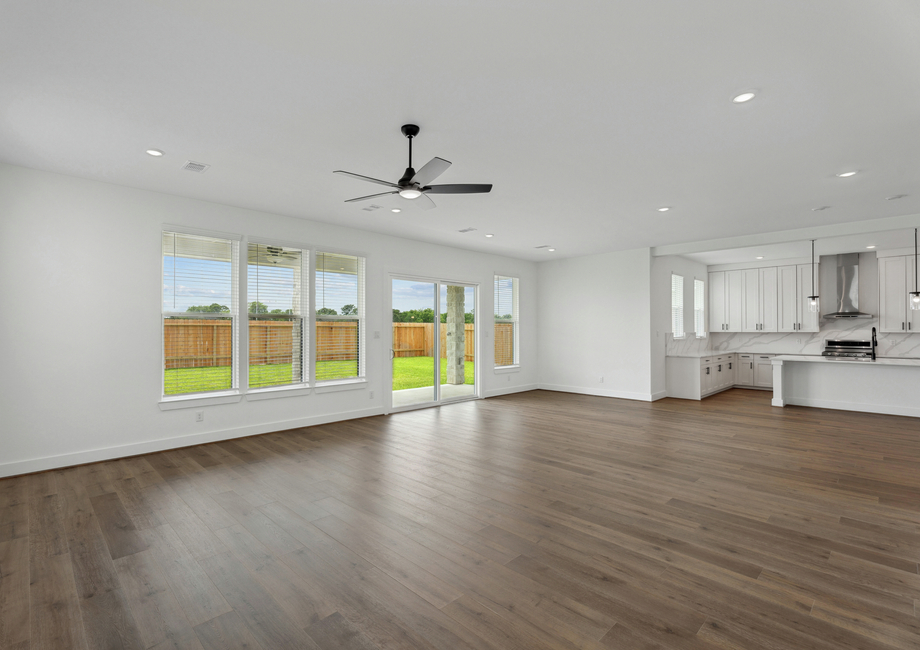 Open concept layout with lots of natural light.