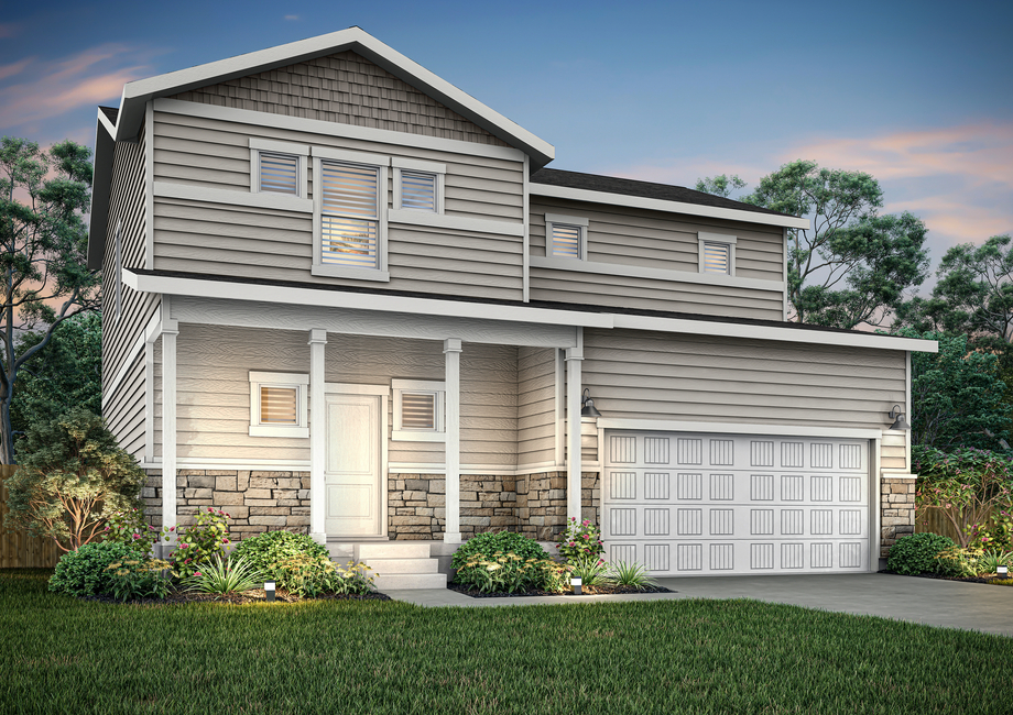 The Pagosa is a beautiful single story home with siding.
